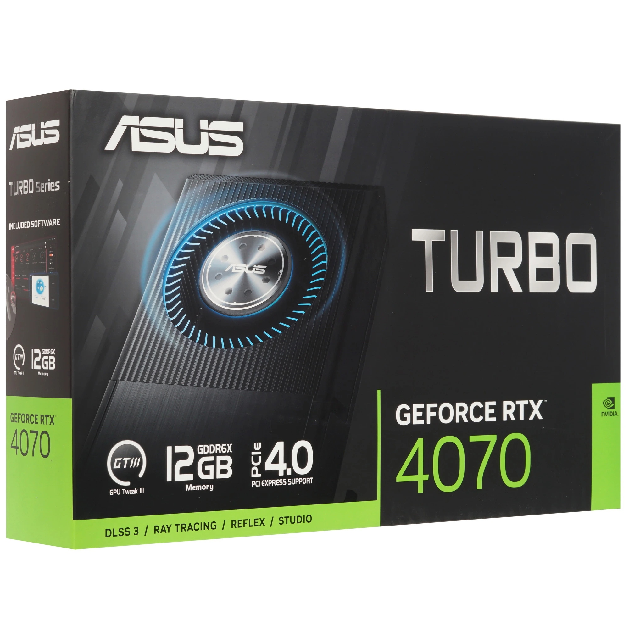 Видеокарта ASUS GeForce RTX 4070 Turbo, TURBO-RTX4070-12G, 12 ГБ, Черный вариант - 7